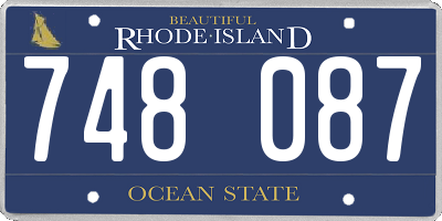RI license plate 748087