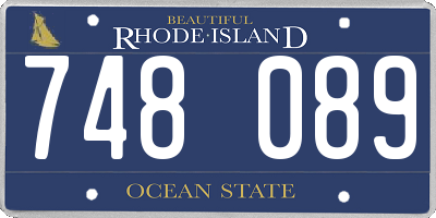 RI license plate 748089