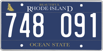 RI license plate 748091