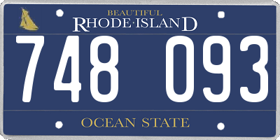 RI license plate 748093
