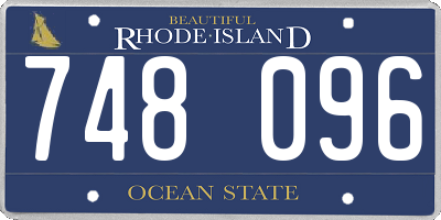 RI license plate 748096