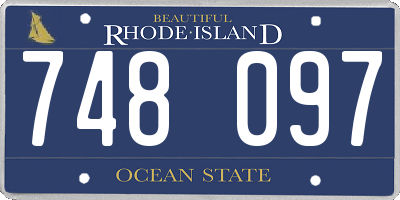 RI license plate 748097