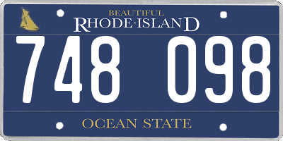 RI license plate 748098