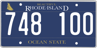 RI license plate 748100