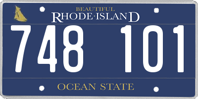 RI license plate 748101
