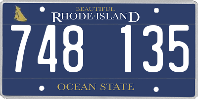 RI license plate 748135