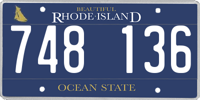 RI license plate 748136