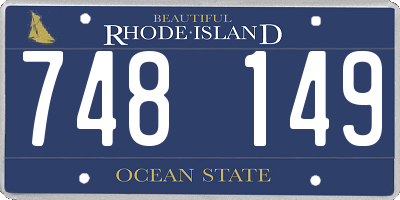 RI license plate 748149