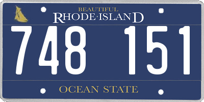 RI license plate 748151