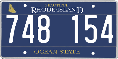 RI license plate 748154