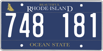 RI license plate 748181
