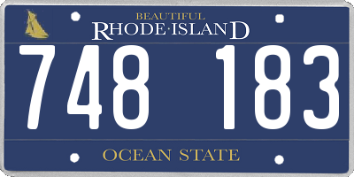 RI license plate 748183