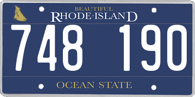 RI license plate 748190