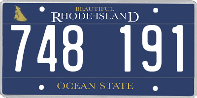 RI license plate 748191