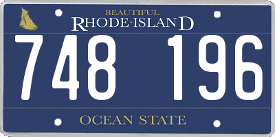 RI license plate 748196