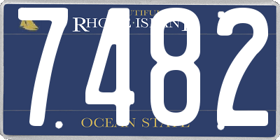 RI license plate 7482