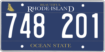 RI license plate 748201
