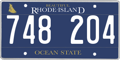 RI license plate 748204