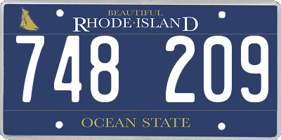 RI license plate 748209