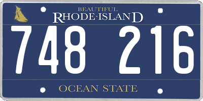 RI license plate 748216