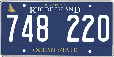 RI license plate 748220