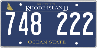 RI license plate 748222