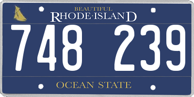 RI license plate 748239