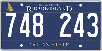 RI license plate 748243