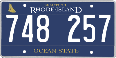 RI license plate 748257