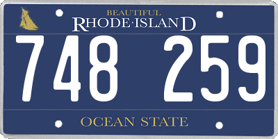 RI license plate 748259