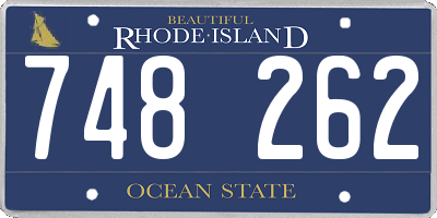 RI license plate 748262
