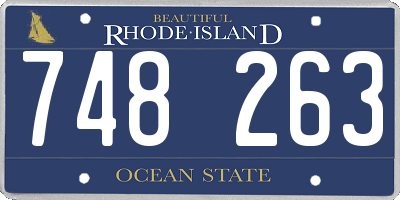 RI license plate 748263