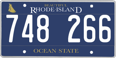 RI license plate 748266