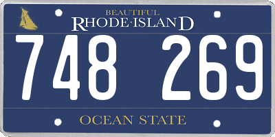 RI license plate 748269