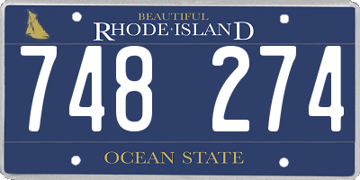 RI license plate 748274