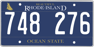 RI license plate 748276