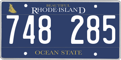 RI license plate 748285