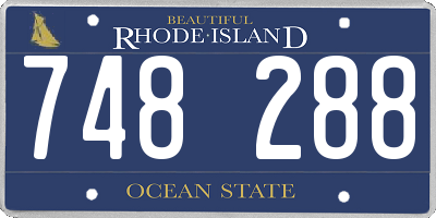RI license plate 748288