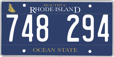 RI license plate 748294