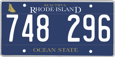 RI license plate 748296