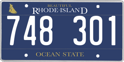 RI license plate 748301