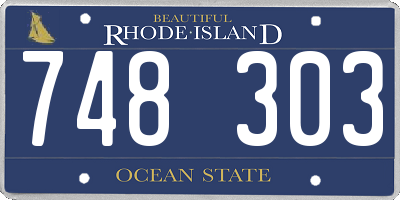 RI license plate 748303