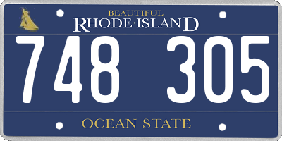 RI license plate 748305