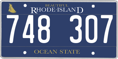 RI license plate 748307