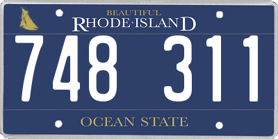 RI license plate 748311