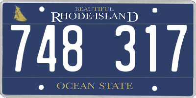 RI license plate 748317