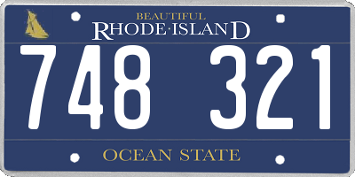 RI license plate 748321
