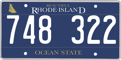 RI license plate 748322