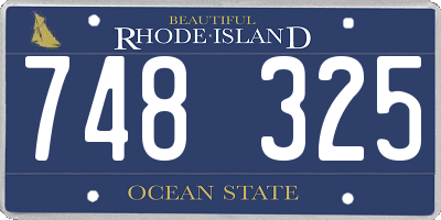 RI license plate 748325