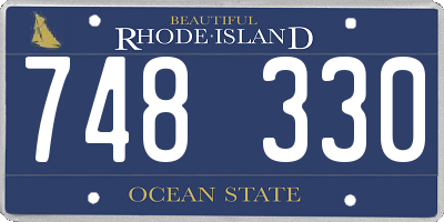 RI license plate 748330